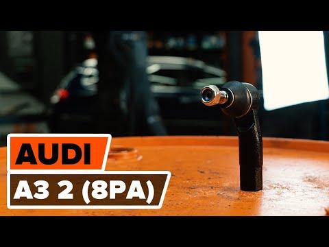 How to change tie rod end / track rod end on AUDI A3 2 (8PA) [TUTORIAL AUTODOC]