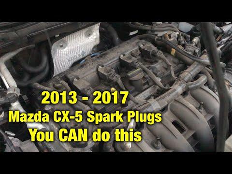 HOW TO REPLACE Spark Plugs on a 2013-2017 Mazda CX-5 - SUPER EASY