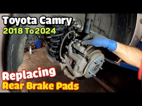 How to replace rear brake pads on Toyota Camry 2018  2019  2020  2021  2022 2024