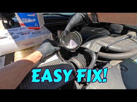 Replacing the Mass Air Flow Sensor on a Tahoe.