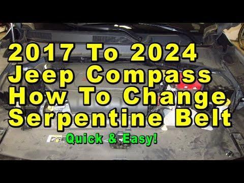 2017 To 2024 Jeep Compass How To Change Serpentine Belt With Part Numbers - Quick &amp; Easy