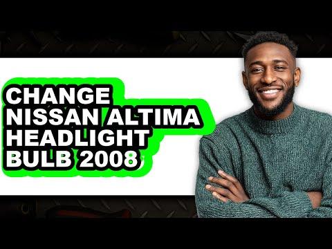 How To Change Nissan Altima Headlight Bulb 2008 - Step By Step