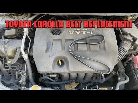 How To Change Serpentine Belt On 2009 - 2013 Toyota Corolla 1.8L 2ZR-FE