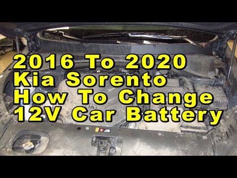 Kia Sorento How To Change 12V Car Battery 2016 2017 2018 2019 &amp; 2020 With Group Size &amp; Part Numbers