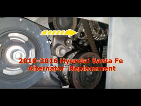 How To Replace An Alternator 2010-2016 Hyundai Santa Fe