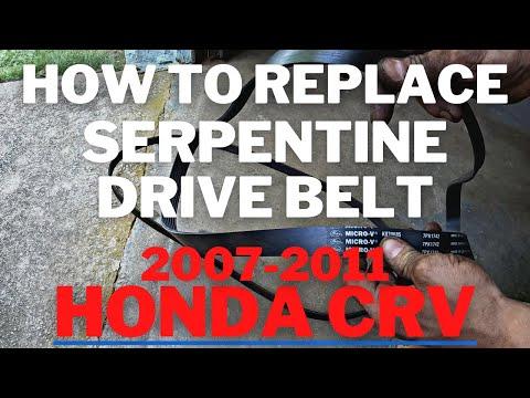 How To Replace Serpentine Drive Belt 2007-2011 Honda CRV