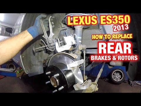 2013 LEXUS ES350 replacing rear brake pads and rotors FULL guide  do it yourself &amp; save $500
