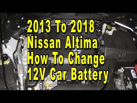 Nissan Altima How To Change 12V Car Battery 2013 To 2018 5th Gen With Group Size &amp; Part Numbers