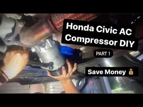 AC Compressor Replacement Honda Civic 2016-2020 10th Gen DIY Install Fixing My Broken AC Part 1