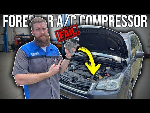 Subaru Forester Failed A/C Compressor Replaced. Easy. Cold Air Blows Once Again!
