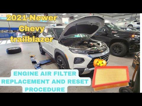 21 and newer  Chevy trailblazer engine air filter replacement and reset procedure