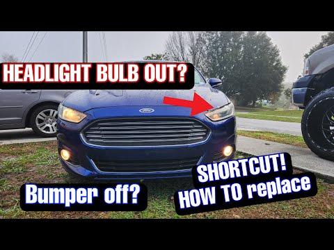Ford Fusion Headlight bulb replacement 2013-2020 *UPGRADE* // HOW TO