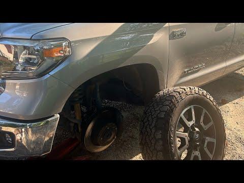 Replace front brakes on 2018 Toyota Tundra (Pads and Rotors) 4 runner, sequoia, Tacoma