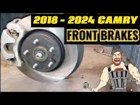 2018 - 2024 TOYOTA CAMRY FRONT BRAKES TUTORIAL | PADS + ROTORS | 2018 2019 2020 2021 2022 2023 2024