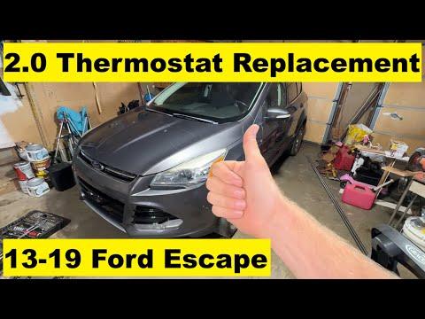 Thermostat Replacement 2.0 Ford Escape 13 14 15 16 17 18 19 2013 2014 2015 2016 2017 2018 2019