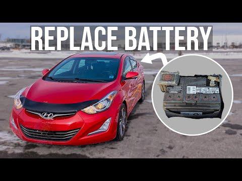 How to Replace the 12V Battery on a 2014-2018 Hyundai Elantra (Group 124R) (Engine: Inline 4 1.8L)