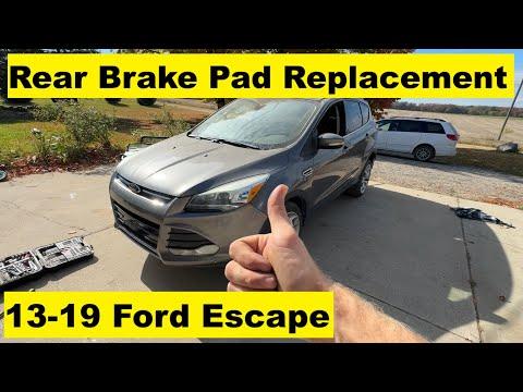 Rear Brake Pad Replacement Ford Escape 13 14 15 16 17 18 19 2013 2014 2015 2016 2017 2018 2019