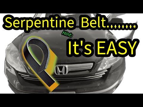 How To Replace Serpentine Belt For 2007-2011 Honda CR-V 2.4L (works for other 2.4L Hondas/Acuras)