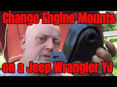 Jeep Wrangler YJ - Change broken engine mounts step by step. It really is EASY! #poweraddictscrew