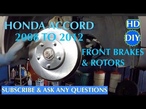 How to replace front brake pads and rotors on 2008 to 2012 Honda Accord