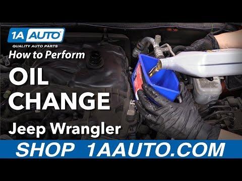 How to Change Engine Oil and Oil Filter on a 2014-2021 Jeep Wrangler 3.6L (Engine: V6 3.6L)