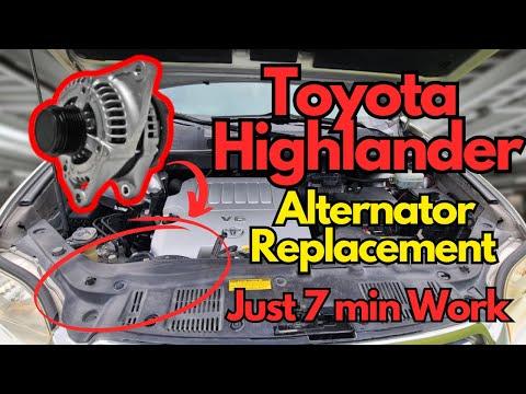 2008-2018 Toyota Highlander Alternator  Easy Removal &amp; Replacement (Quick Video)