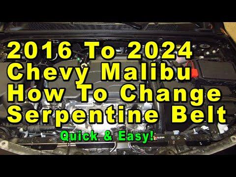2016 To 2024 Chevrolet Malibu How To Change Serpentine Belt With Part Numbers - Quick &amp; Easy