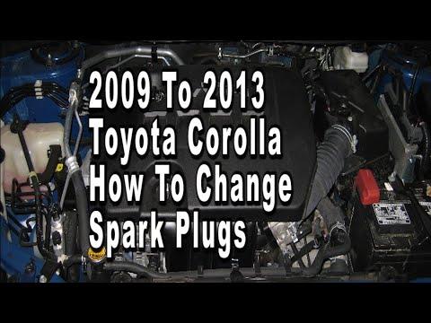 Toyota Corolla How To Change Spark Plugs 2009 2010 2011 2012 2013 With Part Numbers - 2ZR-FE 1.8L I4