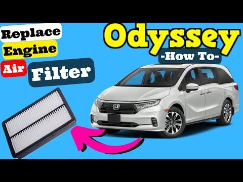 Honda Odyssey - Engine Air Intake Filter Replacement 2018 2019 2020 2021 2022 How to Replace Install