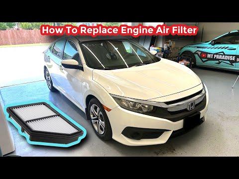 How to Replace the Engine Air Filter on a 2016-2025 Honda Civic (Step-by-Step Guide) (Trim: EX | Engine: Inline 4 2.0L)