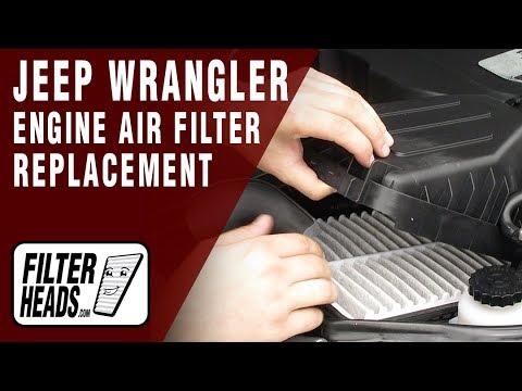 How to Replace Engine Air Filter 2013 Jeep Wrangler V6 3.6L | TA35819, AF4025