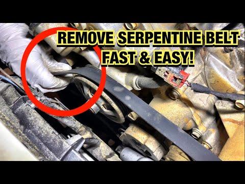HOW TO REMOVE SERPENTINE BELT 2011-2018 CHRYSLER 300 DODGE CHARGER 5.7L V8 HEMI FAST &amp; EASY