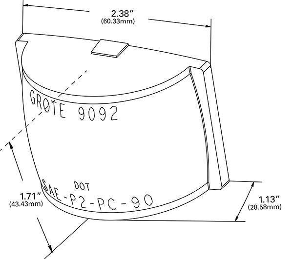 REPLACEMENT LENS, RED, FOR 46282