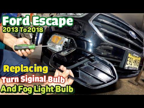Ford Escape 2013 to 2018 turn signal and fog light bulb replacement