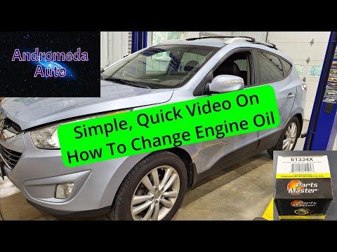 How to Change Engine Oil and Filter on a 2013 Hyundai Tucson 2.4L