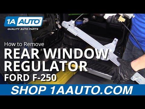 How to Remove Rear Window Regulator 11-16 Ford F250