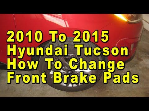 2010 To 2015 Hyundai Tucson How To Change Front Brake Pads With Part Numbers & Torque Specifications
