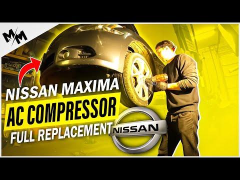 Nissan Maxima AC compressor full replacement/how to change the compressor