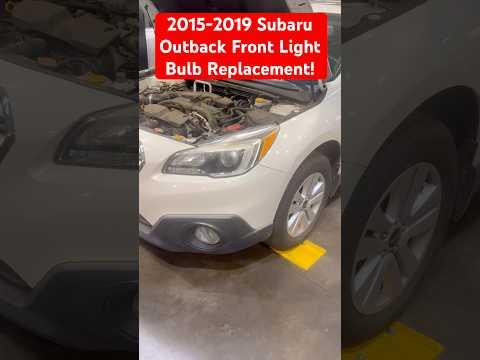 Quick Front Lightbulb Replacement on Subaru Outback! (2015-2019)