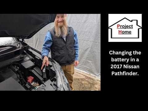 2017 Nissan Pathfinder battery replacement. #batterychange #nissanpathfinder