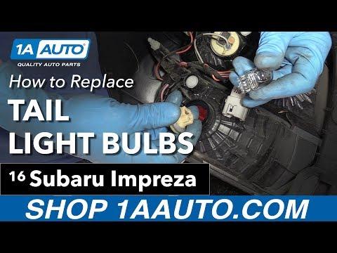 How to Replace Install Tail Light Bulbs 13-16 Subaru Impreza, XV Crosstrek