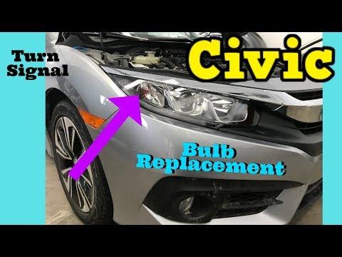 Honda Civic Turn Signal Bulb Replacement How to Replace Install 2016 2017 2018
