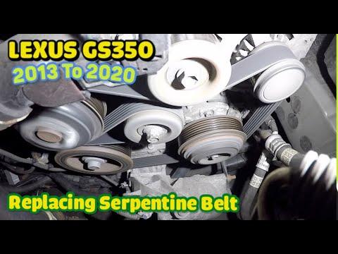 Replacing Serpentine belt on Lexus GS350 2013 to 2020