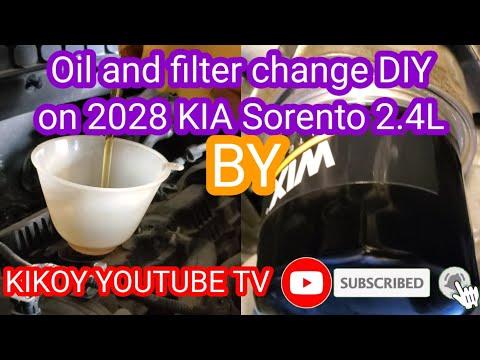 How to DIY oil and filter change on 2018 KIA Sorento 2.4L | KIKOY YOUTUBE TV