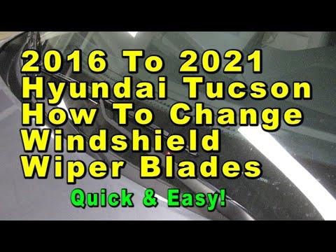 2016 To 2021 Hyundai Tucson How To Change Windshield Wiper Blades + Sizes, Part Numbers Quick & Easy