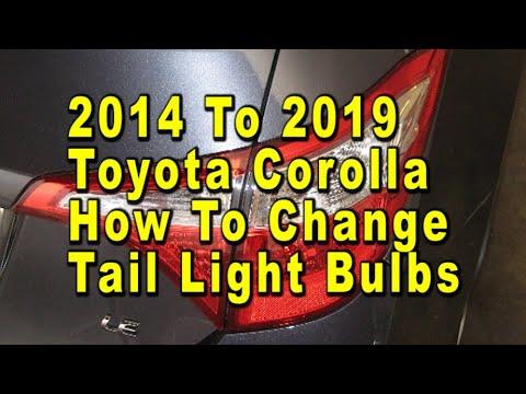 Toyota Corolla How To Change Tail Light Bulbs 2014 To 2019 11th Generation With Part Numbers