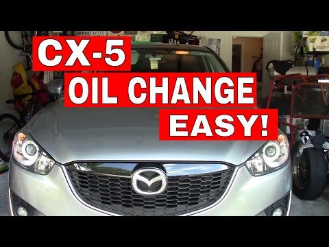 2014 MAZDA CX5--How to do an OIL CHANGE Step by Step--Tutorial