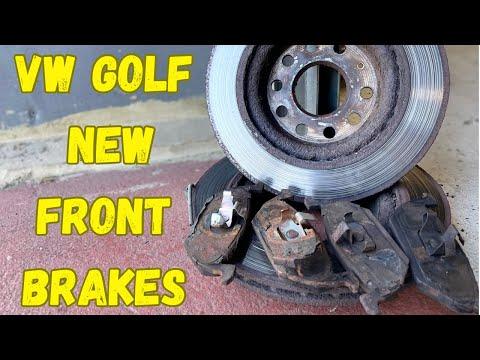 How to replace VW Golf front brakes! Discs and pads