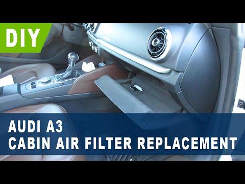 Audi A3 Cabin Air Filter Replacement ( 2015 2016 2017 2018 2019 2020 2022 )