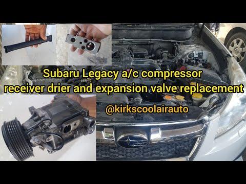 2012 to 2015 Subaru Legacy a/c compressor receiver drier and expansion valve replacement